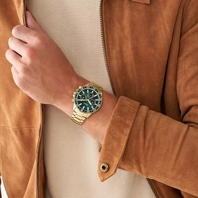 Fossil Bannon Green Dial Pair 45mm & 38mm BQ2754SET