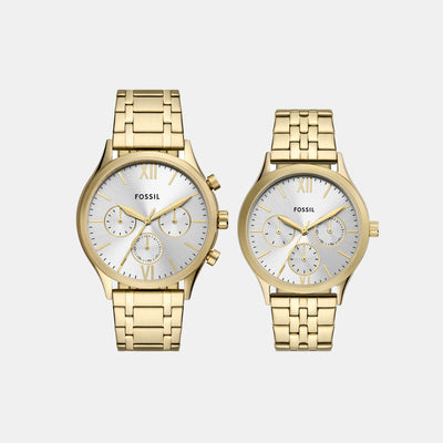 Fenmore Couple Quartz Silver Dial Multi-Function Stainless Steel Watch BQ2899SET