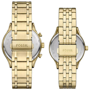 Fossil Fenmore Silver Dial Pair 44mm & 36mm BQ2899SET