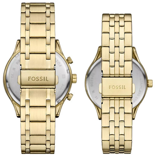Fossil Fenmore Silver Dial Pair 44mm & 36mm BQ2899SET