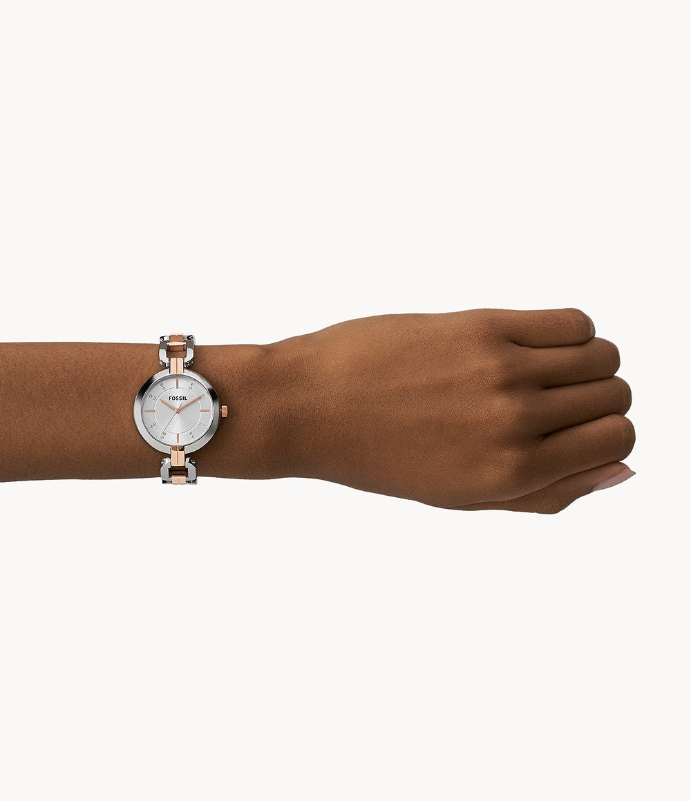 Fossil Kerrigan Men's Silver Dial 32 MM Watch