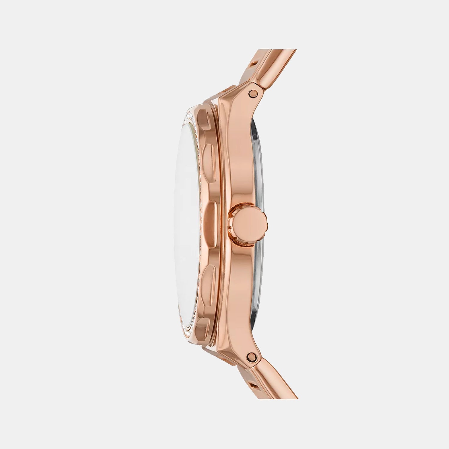 Eevie Women Quartz Rose Gold Dial Multi-Function Stainless Steel Watch BQ3721
