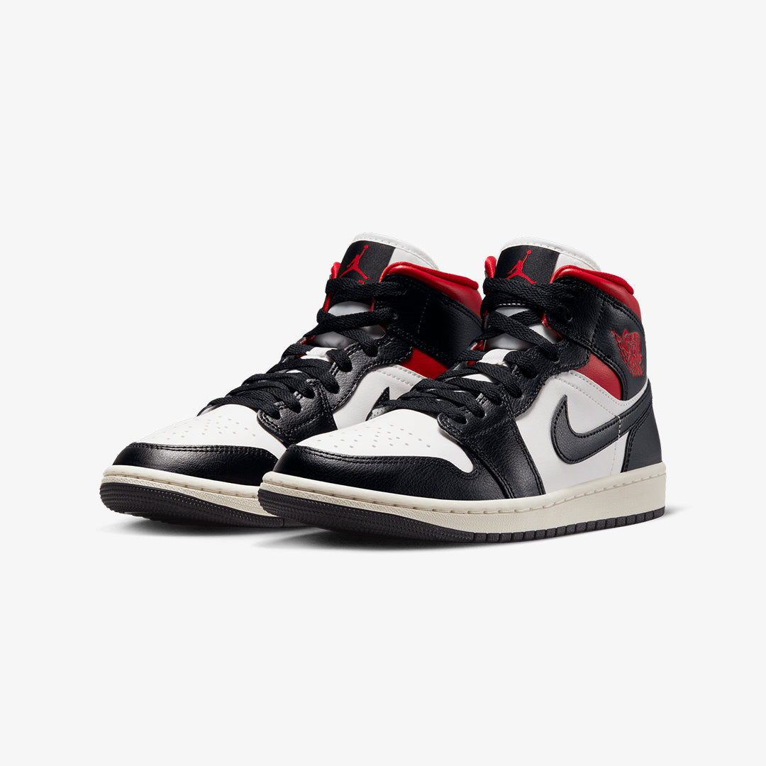 Jordan | AIR JORDAN 1 MID 'BLACK/GYM RED-SAIL'
