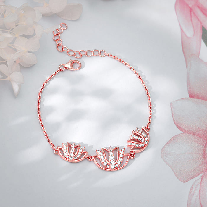 Rose Gold Surya Kamal Bracelet