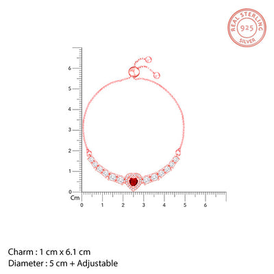 Rose Gold Love Of Red Bracelet