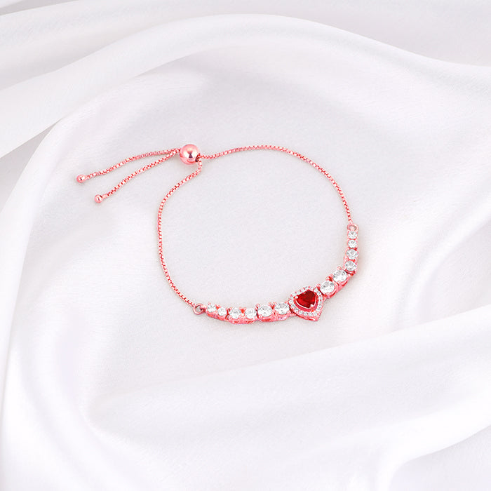 Rose Gold Love Of Red Bracelet