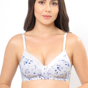 Satin Edge Padded Non-wired T-shirt Bra - Lilac Hint Pr