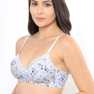 Satin Edge Padded Non-wired T-shirt Bra - Lilac Hint Pr