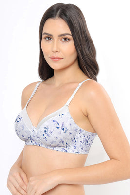 Satin Edge Padded Non-wired T-shirt Bra - Lilac Hint Pr