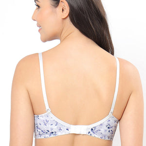 Satin Edge Padded Non-wired T-shirt Bra - Lilac Hint Pr
