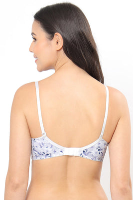 Satin Edge Padded Non-wired T-shirt Bra - Lilac Hint Pr