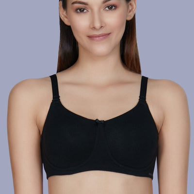 Essential Comfort Non-Padded Non-Wired Bra - Black