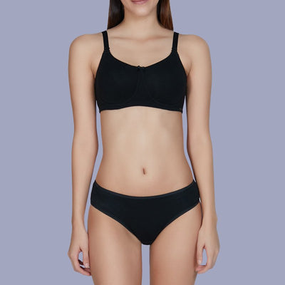 Essential Comfort Non-Padded Non-Wired Bra - Black