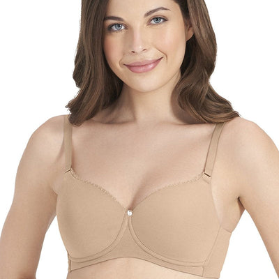 Essential Padded Wirefree Bra - Sandalwood