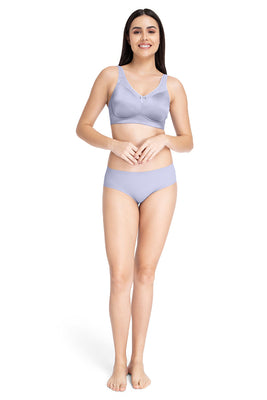 Elegant Support Non-padded & Non-wired Bra - Soft Gray