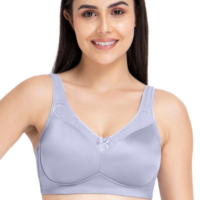Elegant Support Non-padded & Non-wired Bra - Soft Gray