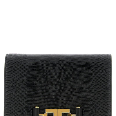 Elisabetta Franchi Lizard Print Crossbody Bag