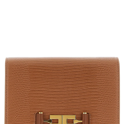 Elisabetta Franchi Lizard Print Crossbody Bag