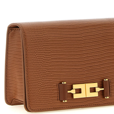 Elisabetta Franchi Lizard Print Crossbody Bag