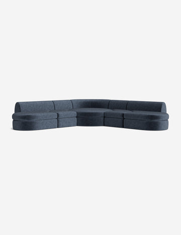 Indigo Performance Striated Velvet