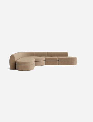 Taupe Faux Mohair