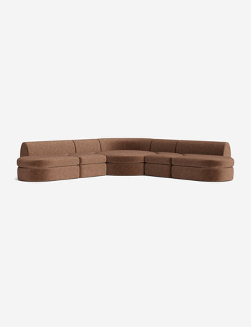 Tobacco Performance Striated Velvet