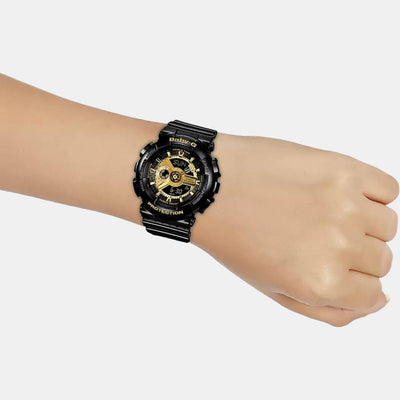 Baby-G Women Quartz Gold Dial Analog-Digital Resin Watch BX015