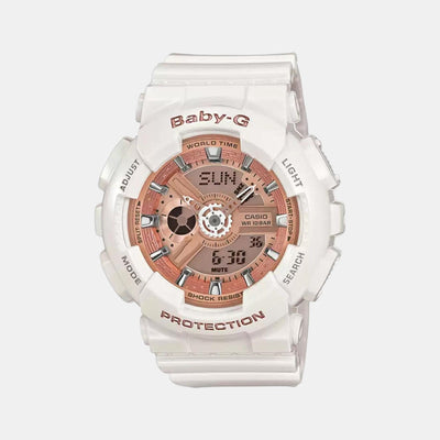 Baby-G Women Quartz Gold Dial Analog-Digital Resin Watch BX016