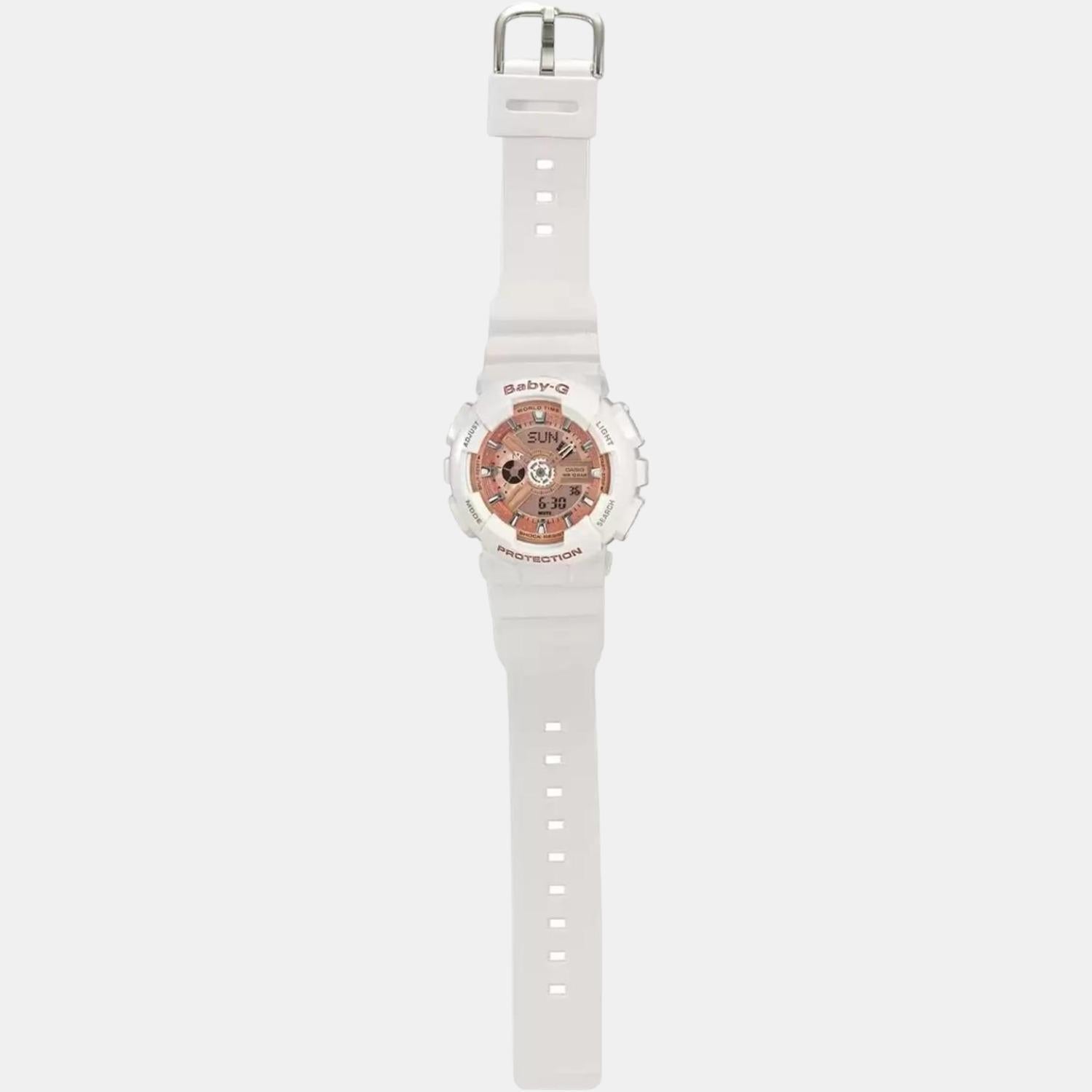 Baby-G Women Quartz Gold Dial Analog-Digital Resin Watch BX016