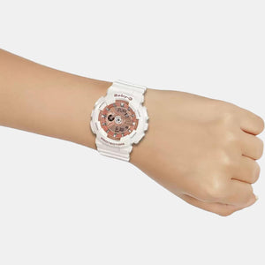 Baby-G Women Quartz Gold Dial Analog-Digital Resin Watch BX016