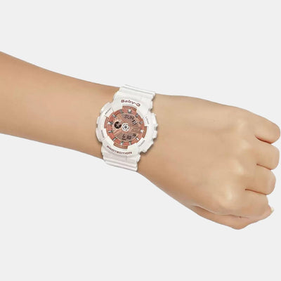 Baby-G Women Quartz Gold Dial Analog-Digital Resin Watch BX016