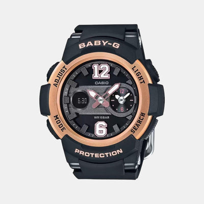 Baby-G Women Quartz Black Dial Analog-Digital Resin Watch BX045