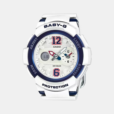 Baby-G Women Quartz White Dial Analog-Digital Resin Watch BX047