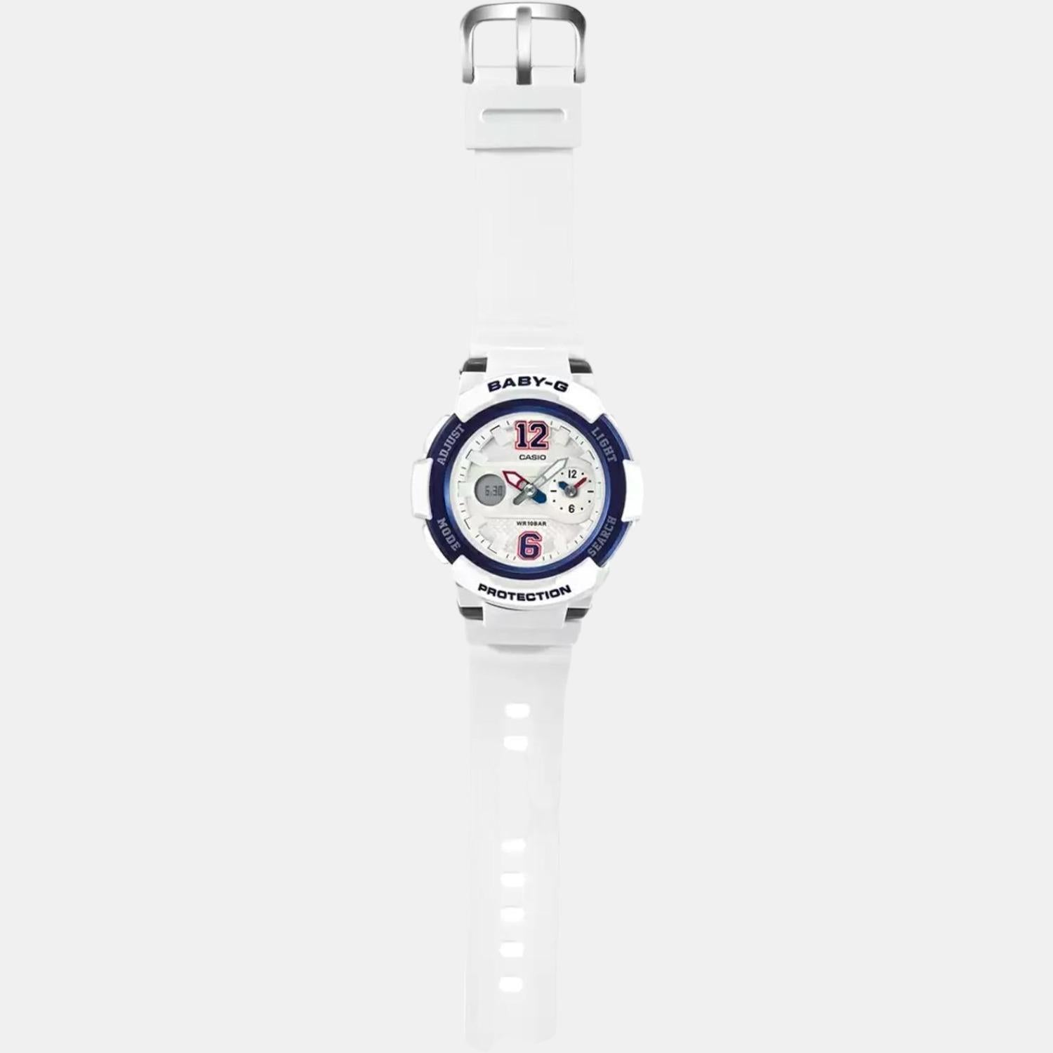 Baby-G Women Quartz White Dial Analog-Digital Resin Watch BX047
