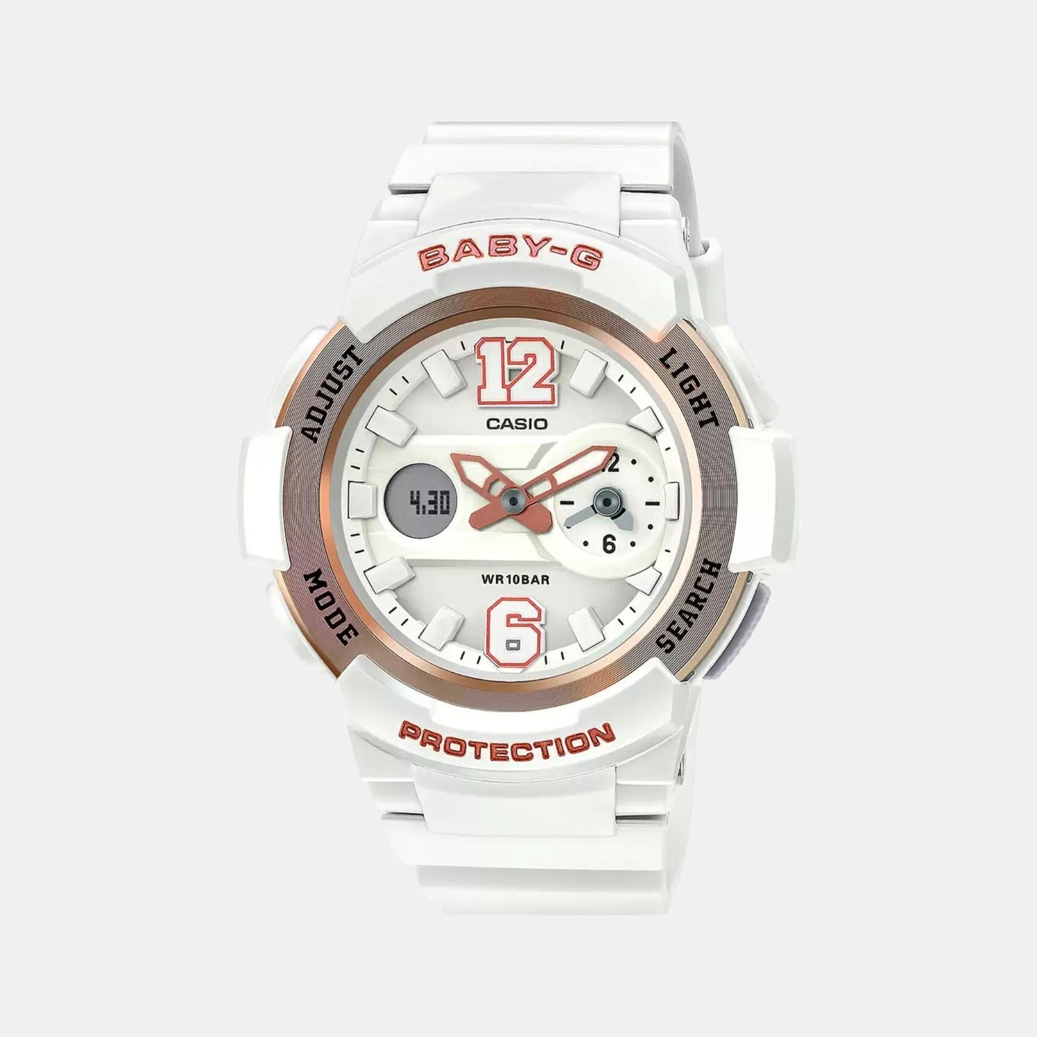 Baby-G Women Quartz White Dial Analog-Digital Resin Watch BX051