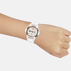 Baby-G Women Quartz White Dial Analog-Digital Resin Watch BX051