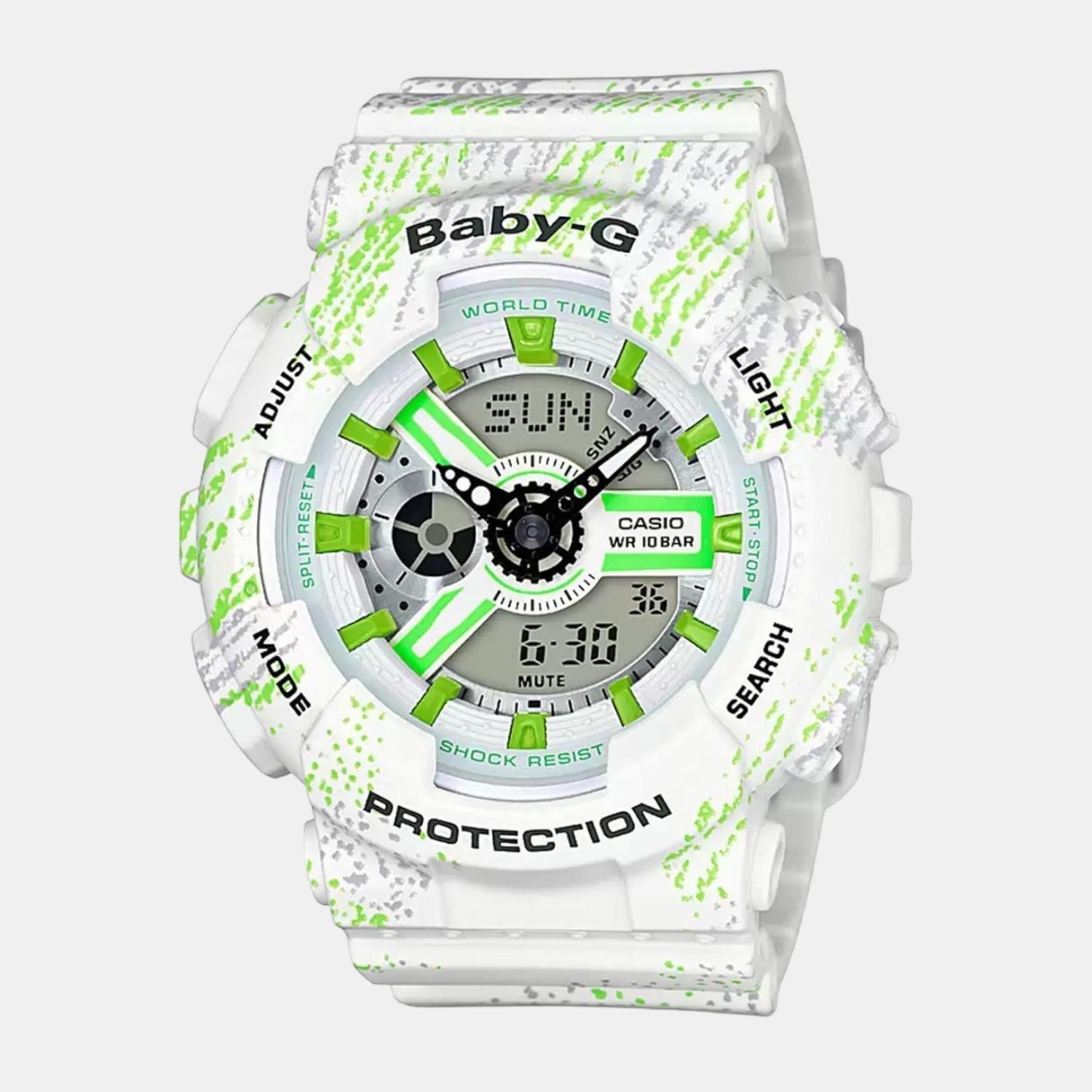 Baby-G Women Quartz Two Tone Dial Analog-Digital Resin Watch BX073