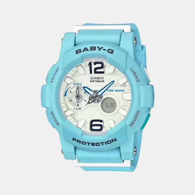 Baby-G Women Quartz White Dial Analog-Digital Resin Watch BX078