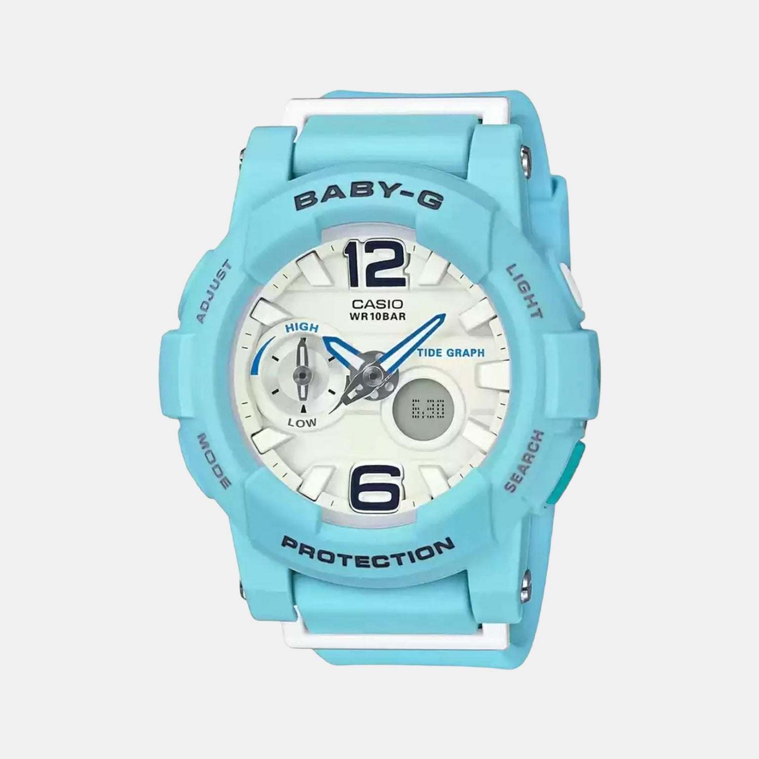 Baby-G Women Quartz White Dial Analog-Digital Resin Watch BX078