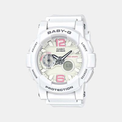 Baby-G Women Quartz White Dial Analog-Digital Resin Watch BX079