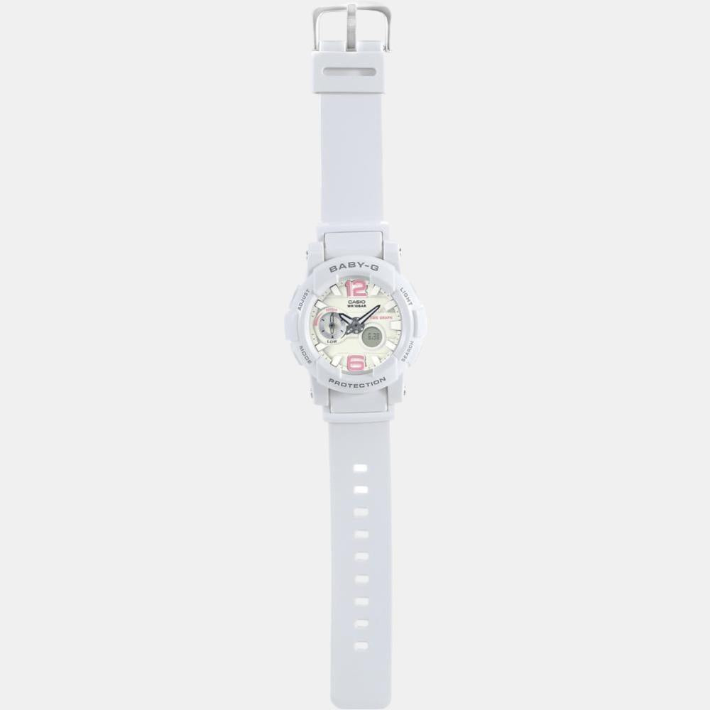 Baby-G Women Quartz White Dial Analog-Digital Resin Watch BX079