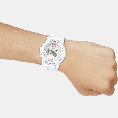 Baby-G Women Quartz White Dial Analog-Digital Resin Watch BX079