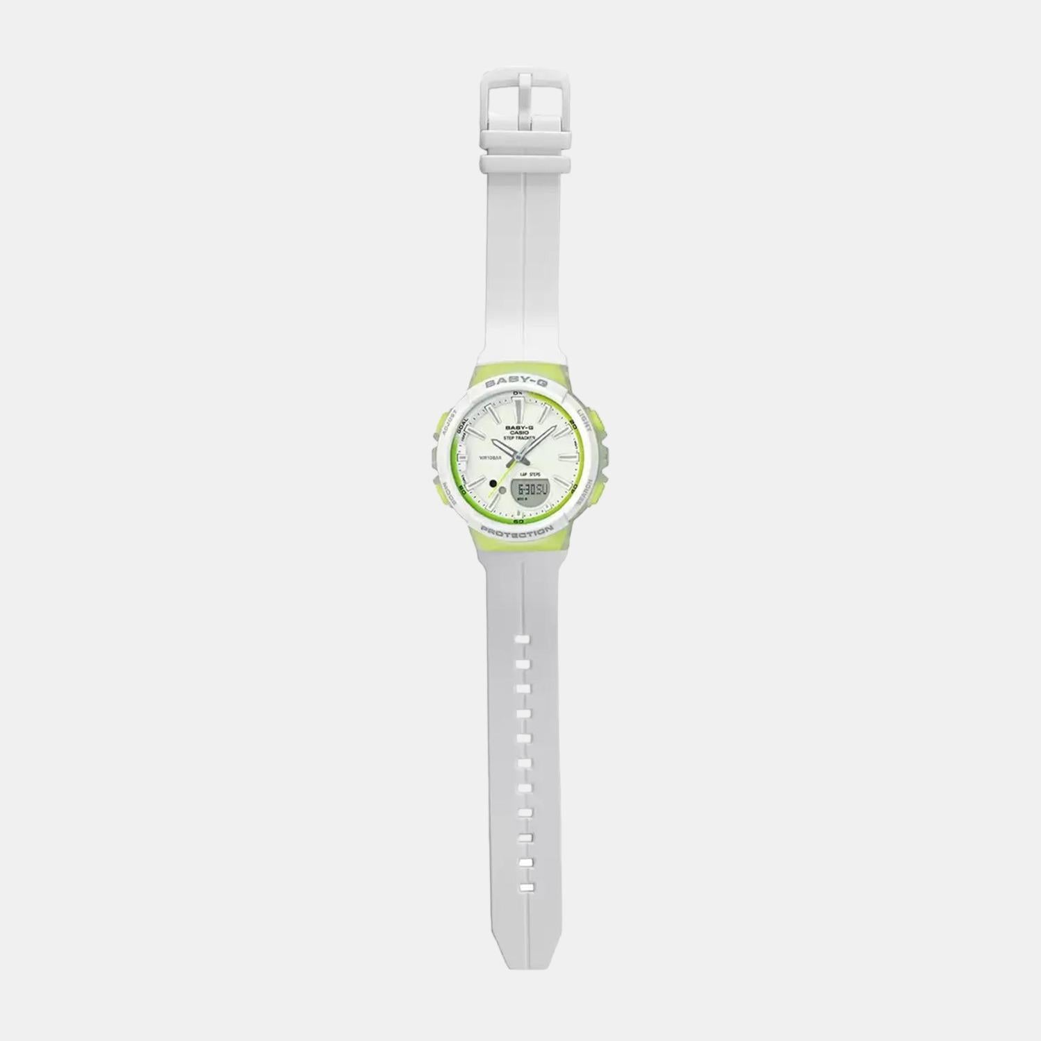 Baby-G Women Quartz White Dial Analog-Digital Resin Watch BX098