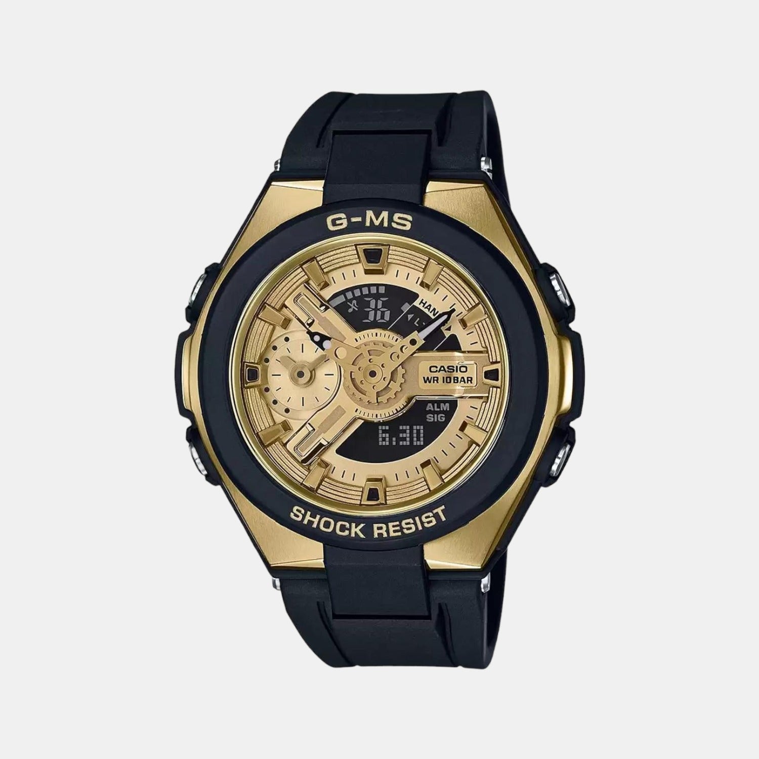 Baby-G Women Quartz Gold Dial Analog-Digital Resin Watch BX109