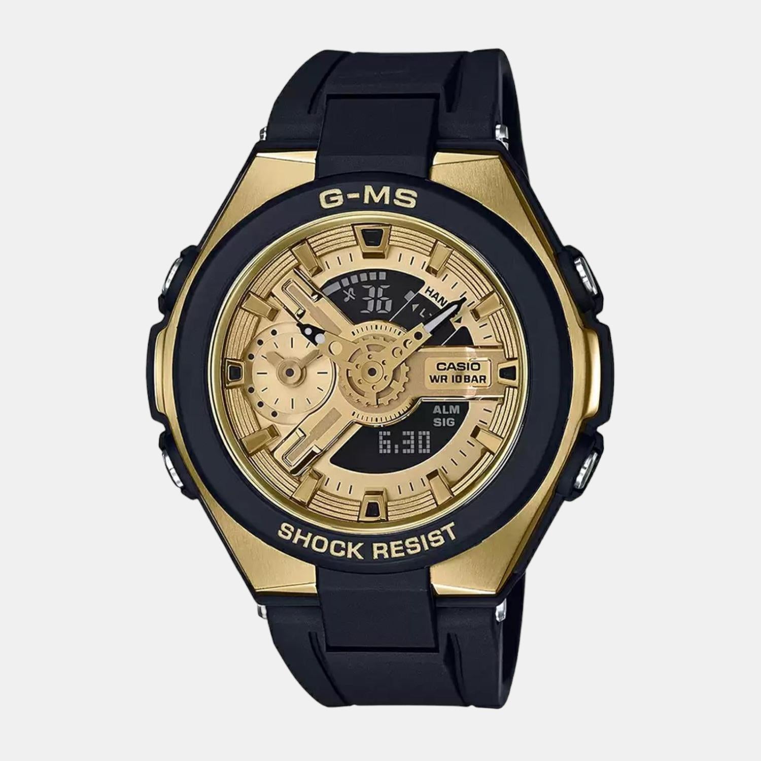 Baby-G Women Quartz Gold Dial Analog-Digital Resin Watch BX109