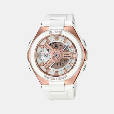 Baby-G Women Quartz White Dial Analog-Digital Resin Watch BX110