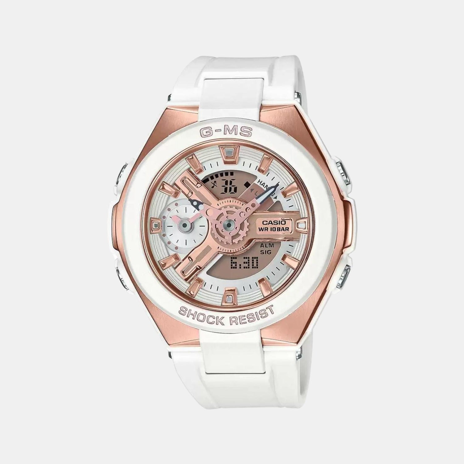 Baby-G Women Quartz White Dial Analog-Digital Resin Watch BX110