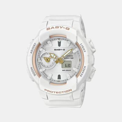 Baby-G Women Quartz White Dial Analog-Digital Resin Watch BX118