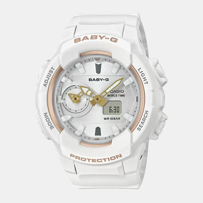Baby-G Women Quartz White Dial Analog-Digital Resin Watch BX118