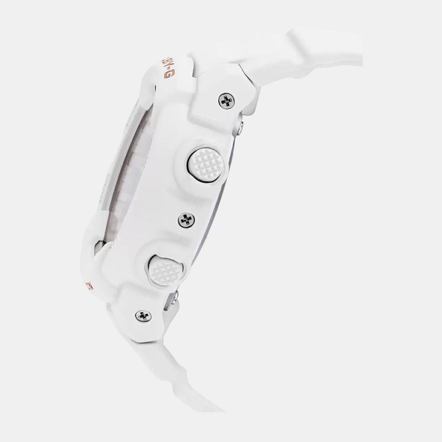 Baby-G Women Quartz White Dial Analog-Digital Resin Watch BX118